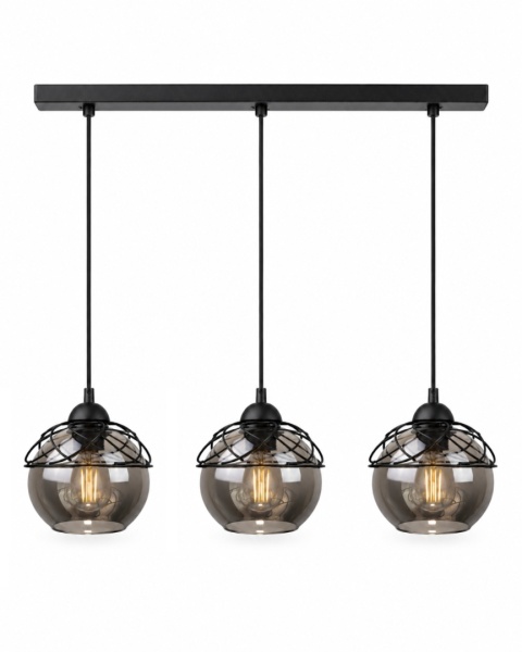 Lampa wisząca 3xE27 MERA BLACK