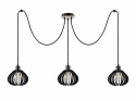 Lampa wisząca 3xE27 NICOLETA BLACK AND NATURAL 818
