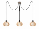 Lampa wisząca 3xE27 NICOLETA NATURAL AND BLACK 828