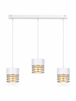 Lampa wisząca 3xE27 ROYAL WHITE/GOLD