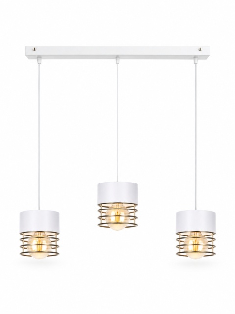 Lampa wisząca 3xE27 ROYAL WHITE/GOLD