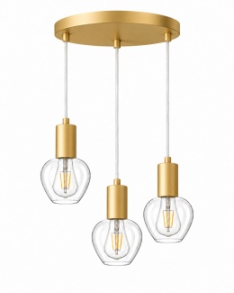 Lampa wisząca 3xE27 VERRE GOLD