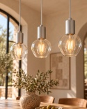 Lampa wisząca 3xE27 VERRE SILVER