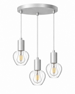 Lampa wisząca 3xE27 VERRE SILVER