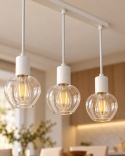 Lampa wisząca 3xE27 VERRE WHITE