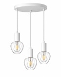 Lampa wisząca 3xE27 VERRE WHITE