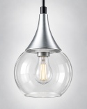 Lampa wisząca 4xE27 LACRIMA CLEAR BLACK/SILVER