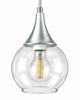 Lampa wisząca 4xE27 LACRIMA CLEAR SILVER