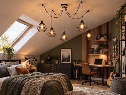 Lampa wisząca 5xE27 ATWOOD