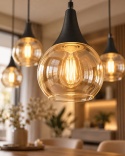 Lampa wisząca 5xE27 LACRIMA HONEY BLACK