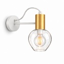 Kinkiet 1xE27 MAYA WHITE/GOLD