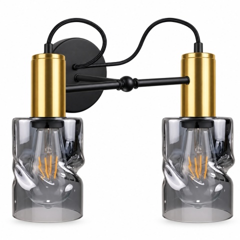 Kinkiet 2xE27 INGER BLACK/GOLD