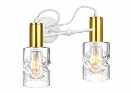 Kinkiet 2xE27 INGER WHITE/GOLD