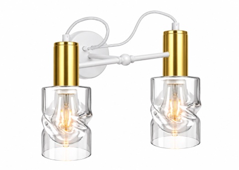 Kinkiet 2xE27 INGER WHITE/GOLD