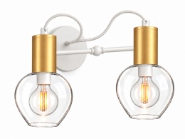 Kinkiet 2xE27 MAYA WHITE/GOLD