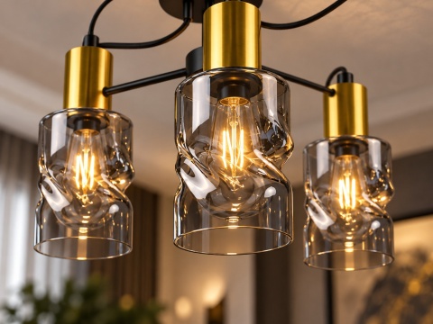 Lampa sufitowa 3xE27 INGER BLACK/GOLD