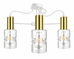 Lampa sufitowa 3xE27 INGER WHITE/GOLD
