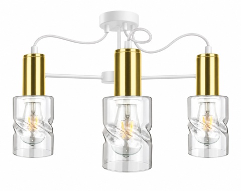 Lampa sufitowa 3xE27 INGER WHITE/GOLD