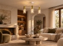 Lampa sufitowa 3xE27 INGER WHITE/GOLD