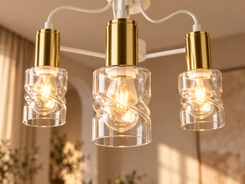 Lampa sufitowa 3xE27 INGER WHITE/GOLD