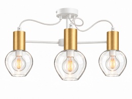 Lampa sufitowa 3xE27 MAYA WHITE/GOLD