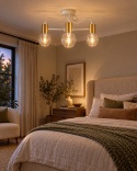 Lampa sufitowa 3xE27 MAYA WHITE/GOLD
