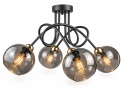 Lampa sufitowa 4xE27 RING BLACK/GOLD