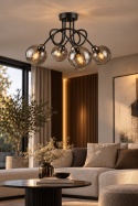 Lampa sufitowa 4xE27 RING BLACK/SILVER