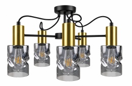 Lampa sufitowa 5xE27 INGER BLACK/GOLD