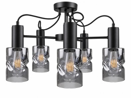 Lampa sufitowa 5xE27 INGER BLACK