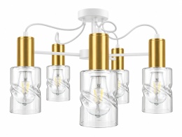 Lampa sufitowa 5xE27 INGER WHITE/GOLD