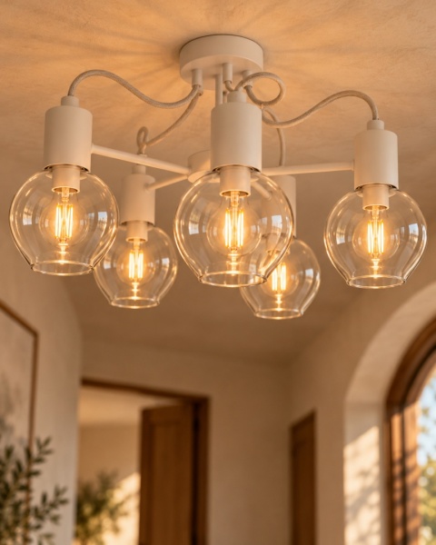 Lampa sufitowa 5xE27 MAYA WHITE