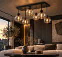 Lampa sufitowa 6xE27 Nessa Black/Clear