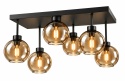 Lampa sufitowa 6xE27 Nessa Black/Honey