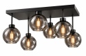 Lampa sufitowa 6xE27 Nessa Black/Smoky