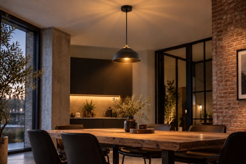 Lampa wisząca 1xE27 ATTO BLACK/GOLD