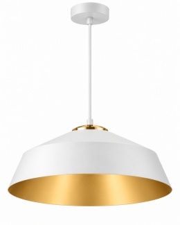 Lampa wisząca 1xE27 ATTO WHITE/GOLD