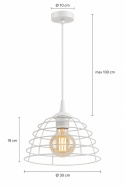 Lampa wisząca 1xE27 DON WHITE 146