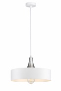 Lampa wisząca 1xE27 EOS WHITE/SILVER