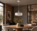 Lampa wisząca 1xE27 EOS WHITE/SILVER