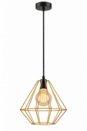 Lampa wisząca 1xE27 FARO GOLD/BLACK