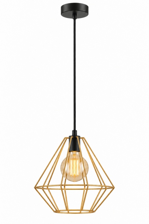 Lampa wisząca 1xE27 FARO GOLD/BLACK