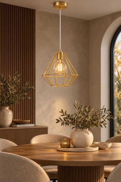 Lampa wisząca 1xE27 FARO GOLD