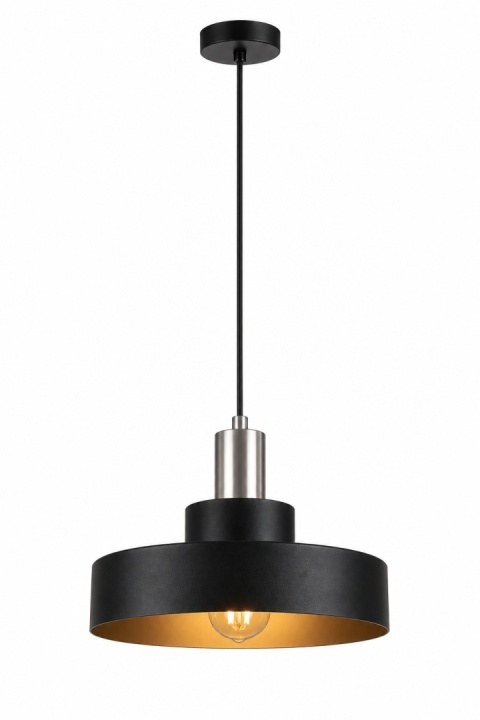 Lampa wisząca 1xE27 GIZA BLACK/SILVER