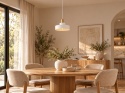Lampa wisząca 1xE27 GIZA WHITE/GOLD
