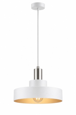 Lampa wisząca 1xE27 GIZA WHITE/SILVER
