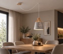 Lampa wisząca 1xE27 IVONE GREY II LONG 754