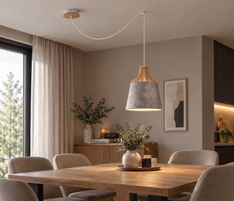 Lampa wisząca 1xE27 IVONE GREY II LONG 754