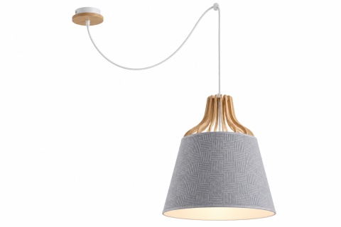 Lampa wisząca 1xE27 IVONE GREY III LONG 755
