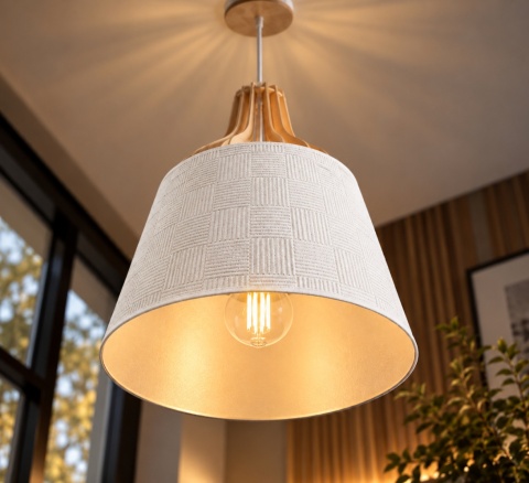Lampa wisząca 1xE27 IVONE WHITE II 724